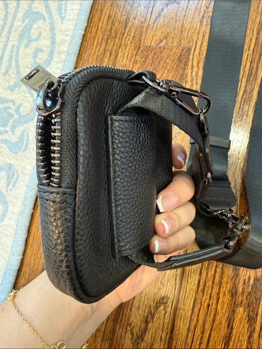 Bandolier Black Leather Belt Bag - Picture 4 of 4